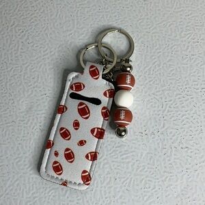 Football Patterned Keychain Accessory